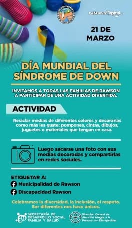 Rawson conmemora el Dìa Internacional del Sìndrome de Down
