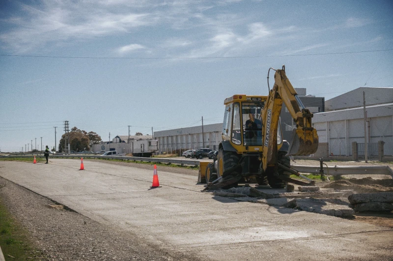 Trabajo de hormigonado en Playa Unión