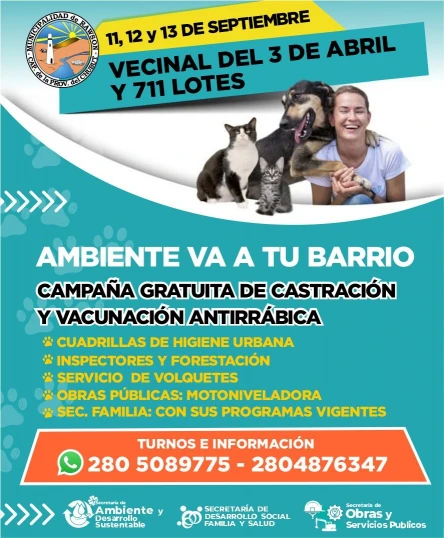 Rawson: Campaña gratuita de castración