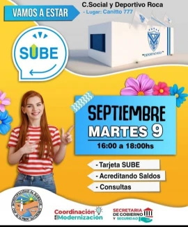 Agentes Sube recorrerán barrios de Rawson