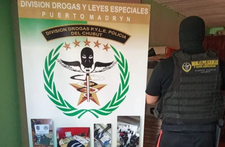 El Gobierno del Chubut dio un golpe clave al narcotráfico en la ciudad de Puerto Madryn