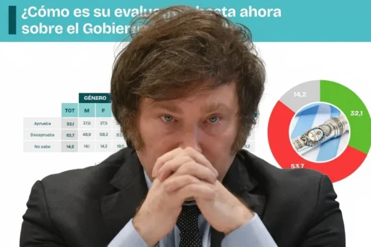 Crece la crisis de Milei: una encuesta revela que hasta sus propios votantes le sueltan la mano