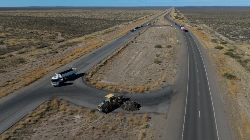 Torres habilita la traza central de la doble trocha Trelew - Puerto Madryn