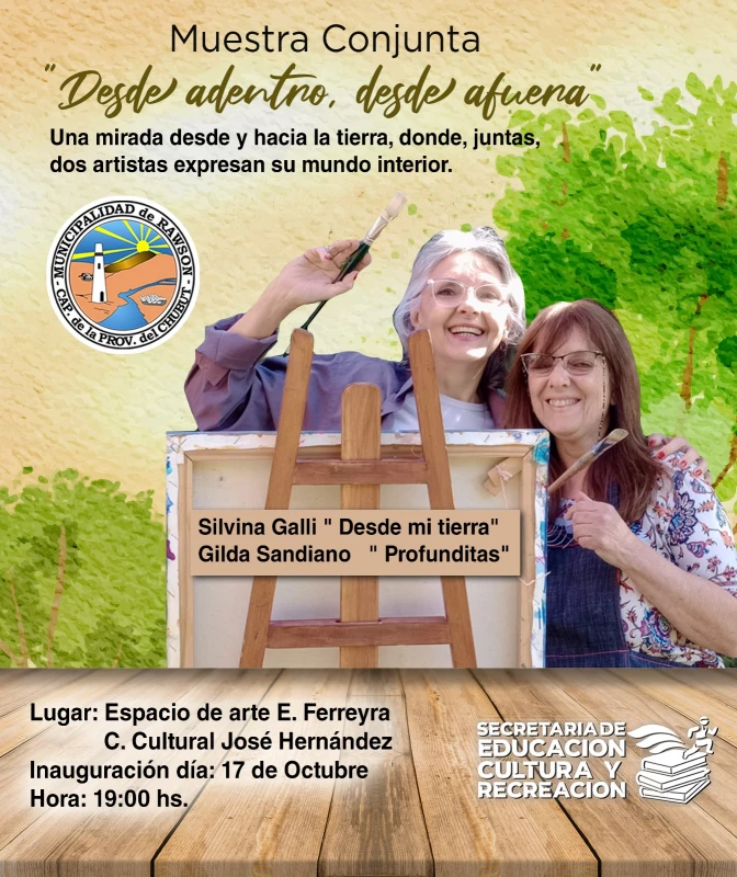 Artistas visuales presentan una muestra en Rawson