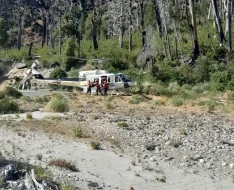 Provincia avanza con el despliegue de brigadistas y recursos para controlar el incendio forestal en la zona de El Turbio