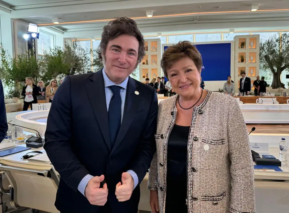 Javier Milei mantendrá reuniones con Kristalina Georgieva y visitará a Keiko Fujimori