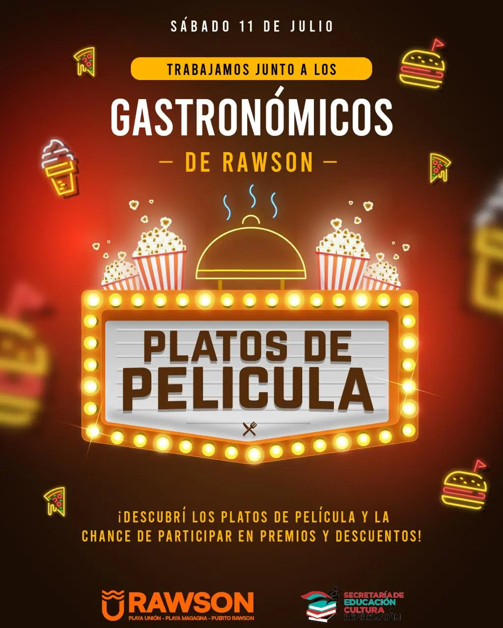 Llega "Platos de Películas" a locales gastronómicos de Rawson